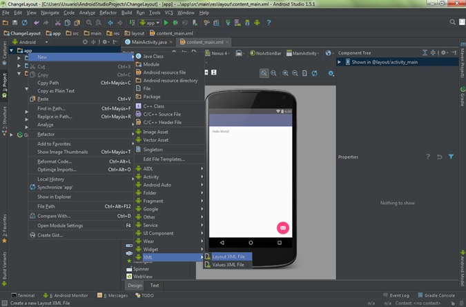 android studio layout
